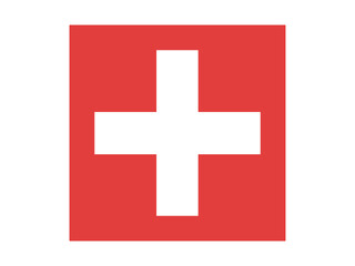The red medical cross symbol. This symbol can be used to represent both pharmacies and first aid points. Vector.