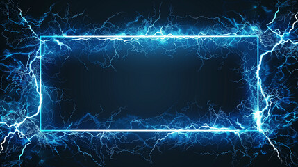 Electric frames with a lightning effect, available in rectangular and square forms. Blue borders with a lightning motif add a dynamic and modern accent.
