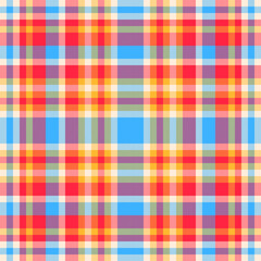 Check background pattern of seamless textile tartan with a fabric texture plaid vector.