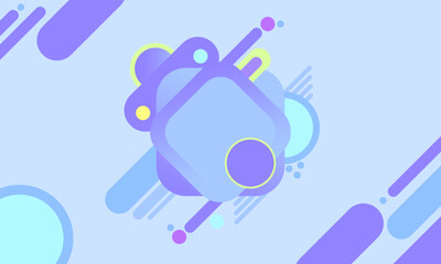 Abstract Gradient Geometric Shapes with Blue Background