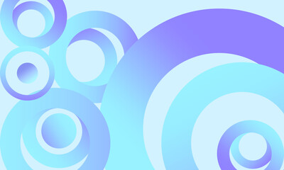 Gradient Blue and Purple Abstract Circular Shapes