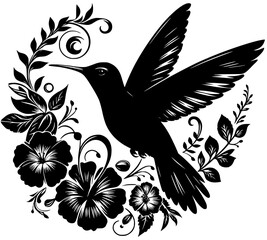 bird with flower