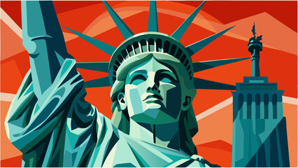 Illustration of Statue of Liberty