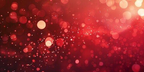 Abstract Red Bokeh Background