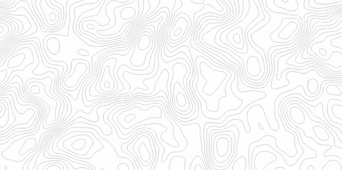 Vector geography landscape Topo contour map on white background, Topographic contour lines. Seamless pattern with lines Topographic map. Geographic mountain relief diagram line wave carve pattern.