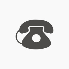 office telephone icon vector. phone, handset, business, communication, call symbol