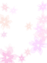 Spring flowers falling vector illustration.