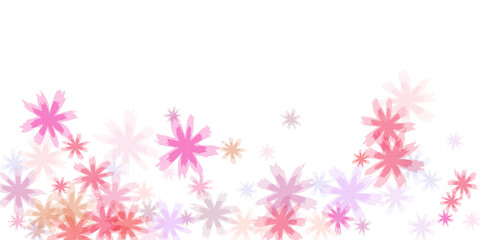 Falling cherry blooming flower parts vector..