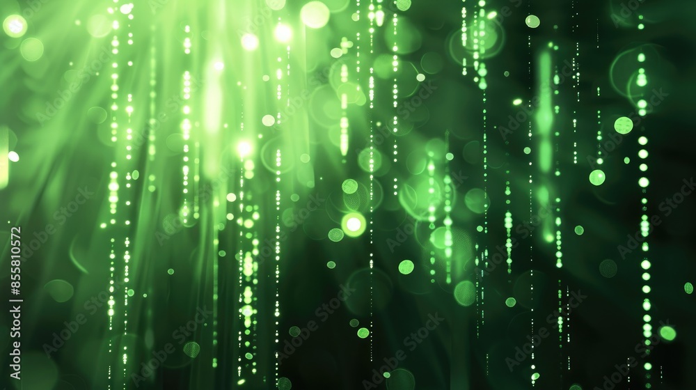 Wall mural Background of futuristic green lights