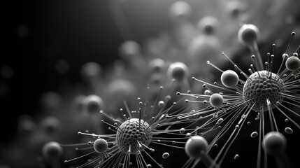 virus simulation background