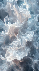 Fototapeta premium A network of glowing lines weaving intricate Krabok (cloud) patterns, reminiscent of a celestial palace entrance, all rendered in ethereal white and silver. 