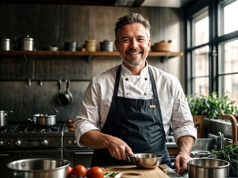 personal private chef cooking in a kitchen