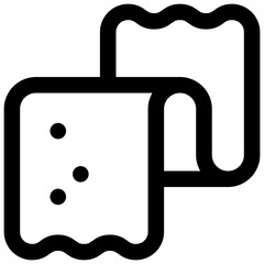 Towel. Editable stroke vector icon.