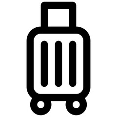 Obraz premium Suitcase. Editable stroke vector icon.