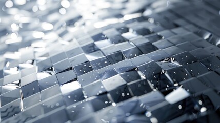 Obraz premium Abstract mosaic background with a bright grey hue and glossy finish