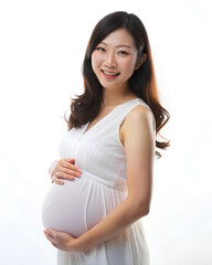 Portrait of Beautiful korean pregnant woman