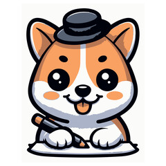 A cute cat smiling sticker
