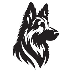 Fototapeta premium German Shepherd vector silhouette icon