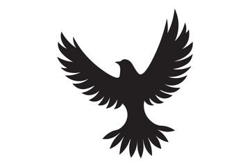 Flying bird silhouette vector illustration 