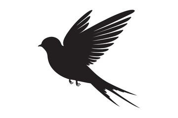 Flying bird silhouette vector illustration 