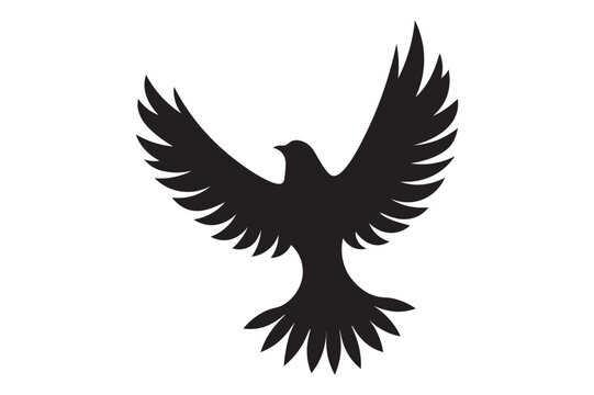 recommend clip art: Flying bird silhouette vector illustration 