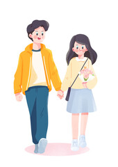 illustration of a couple