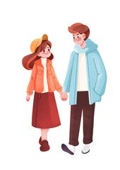 illustration of a couple
