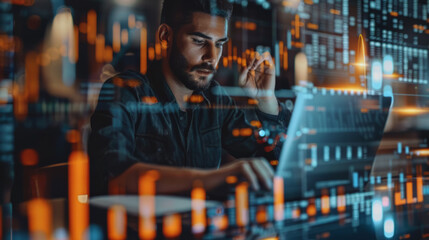 Futuristic Tech Professional in Digital Environment