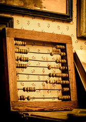 Victorian Counting Abacus In A Children's Nursery