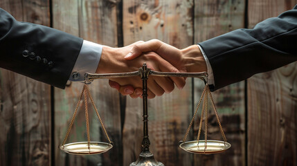 Business ethics and integrity are emphasized through images of professionals making principled decisions and acting with honesty.