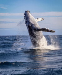 Fototapeta premium whale in the sea