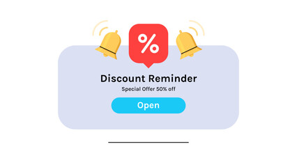 Reminder, notification page with floating elements and business planning, events, timetable flat vector illustration.
