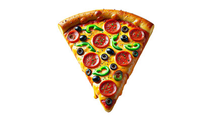 Pizza isolated on transparent or white background