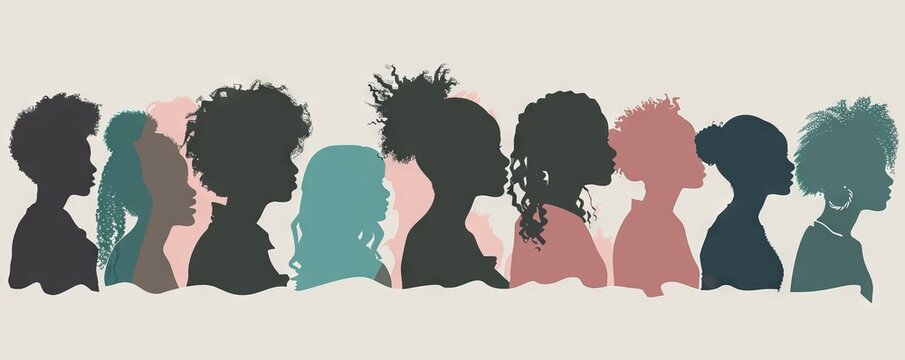 Multi ethnic and gender with diverse cultural profiles pop art illustration, banner, texture or background depicting the pride day and the LGBT community with diverse people