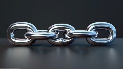 Obraz premium chain link on white background