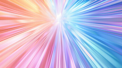 Fototapeta premium Colorful radial speed lines in pastel hues for a light-hearted comic book background