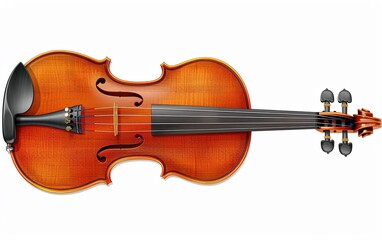 A violin clipart, musical instrument element, vector illustration, realistic style, isolated on white background