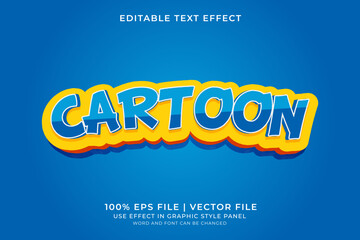3d text effect Cartoon editable vector