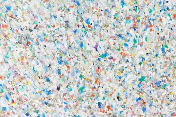 Plastic Recycling Concept Texture - Fused Plastic Waste