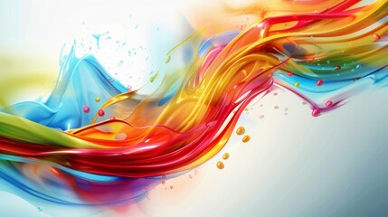 Vibrant Abstract Colorful Waves