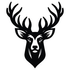 Naklejka premium Deer head mascot vector illustration isolated on white background