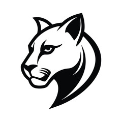 A cougar logo vector art illustration