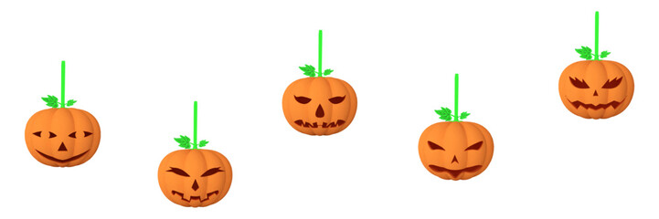 Group pumpkin illustration  background for a halloween day