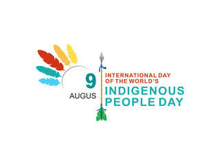 Indigenous Peoples' Day Vector Template Design Illustration with beautiful view. Suitable for greeting card, poster and banner