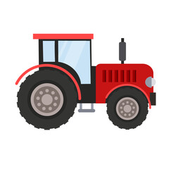Tractor. Agricultural transport, vector illustration