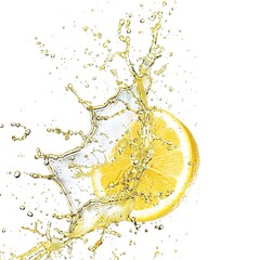 lemon water splashing art