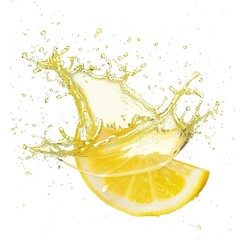 lemon water splashing art