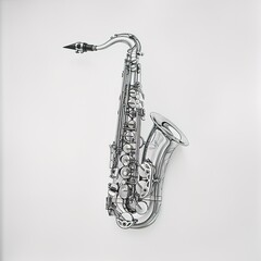 saxophone in white background