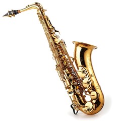 saxophone in white background