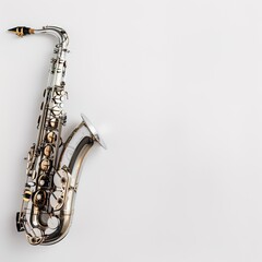 saxophone in white background